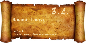 Baumer Laura névjegykártya